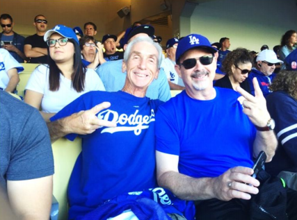 Jack and Ray at Dodger’s Game 4! We Won! 